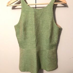 Banana Republic Light Green Woven Peplum Top